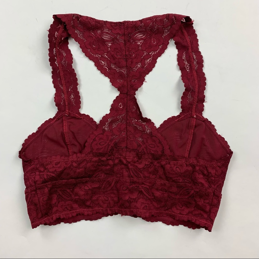Free People Red Galloon Lace Bra Small - Picture 11 of 14